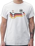 Fussball WM 2022 Fanartikel - Deutschland Trikot - L - Weiß - Flagge - L190 - Tshirt Herren und Männer T-Shirts