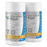 Paradies Pool Algizid für Pool, schaumfrei, Algenschutz, Schwimmbecken, chlorfreies Algenschutzmittel, algenvorbeugend, Schutz vor Algenbildung, Inhalt: 2 Liter