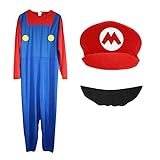 Super Mario Kleidung inkl Hut + Hose + Bart