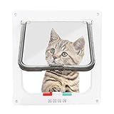 EINFEBEN Katzenklappe, Hundeklappe mit Tunnel, 4 Wege Magnet-Verschluss Installieren Leicht Katzentür, für Katzen und Hunde mit Umfang