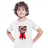 Black Widow Minimal Poster Scarlett Natasha Romanoff Marvel Kinder Geschenk T-Shirt für Kinder, weiß, 7-8 Jahre