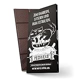 Pechkeks Schokolade mit Spruch „Zum Knabbern, Lutschen und dran Festhalten“, Zartbitter mit Meersalz