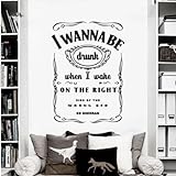 Ed Sheeran Song Zitat 'Drunk' Wandtattoos Bar Restaurant Küche Wandaufkleber Vinyl Abnehmbare Bar Dekoration Tapete 58X42cm