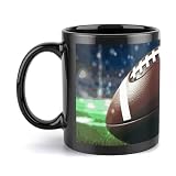 DWTJKMS American Football Kaffeetassen, große Keramiktasse mit Griff, Porzellan, Neuheit, Tasse, Druckmuster, Teetasse, niedliche Milchbecher, lustige Kaffeetassen für Männer und Frauen,