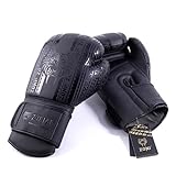 ZONI Boxhandschuhe mit dicken Pads - MMA Muay Thai Training Gel Boxsack und Kampf Boxen Handbandagen für Männer und Frauen 12oz
