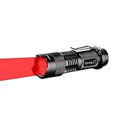 Llys Colors Single 1 Modus Zoomable LED 50 Yard Rot Licht Taschenlampe (rot)