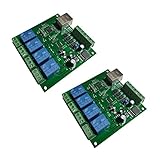 Mocturnity 2X LAN Ethernet RJ45 / IP Web Fernbedienungs Karte mit 4 Kanal Relais UDP W5500 Netzwerk C