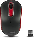 Speedlink CEPTICA Mouse Wireless - kleine Maus ohne Kabel, PC Maus kabellos für Notebook und Laptop, leicht, 2.4G USB Nano-Empfänger, dpi-Schalter bis 1600 dpi, schwarz-rot