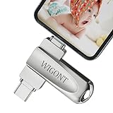 WIGONT 64 GB USB Stick für iPhone, Flash-Laufwerk für iPhone USB Stick, Externer Speicher zum Speichern von Mehr Fotos und Videos, Foto-Stick geeignet für iPhone/iPad/PC, Kommt mit USB-Adapter.