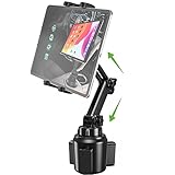 Cuxwill Getränkehalter Auto Tablet Halterung für 4-13' iPad Ausrüstung, KFZ Becherhalter, Getränke Tablethalterung Handy Halter für iPad Pro 12.9 10.5 9.7 Air Mini, Samsung Tab, Kindle Fire,