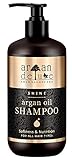 Argan Deluxe Shampoo in Friseur-Qualität 300 ml - stark pflegend mit Arganöl für Geschmeidigkeit & Glanz - für Damen und Herren
