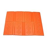 EKSEDTS Faltbarer Camping Schaumpolster Sitzpolster für Picknicks Wanderungen Bergsteigen und mehr Wasserdichte Faltmatte für Outdoor Aktivitäten, Plastic, orange