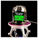 Geekmagic Mini-3D-Hologramm-Würfel-Display, Ufo-Uhr, kreatives Wetter, Wechselkurs-Uhr, multifunktional, WLAN-Timing, Acryl, Basiszeitanzeige für den Schreib