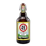 Alles Gute zum Geburtstag 2 Liter XXL-Flasche Bier mit Bügelverschluss (49 Jahre)