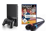 PlayStation 2 - PS2 Konsole, black inkl. SingStar Schlager + Mikrofone