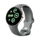 Google Pixel Watch 3 (41 mm) – Android smartwatch with Heart Rate Tracking, Advanced Running from Fitbit, Fitness Insights, 24-Hour Battery – Champagne Gold Aluminium Case – Hazel Band – Wi-F
