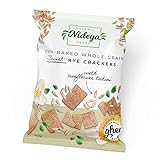 Nideya BIO Snack- ballaststoffreiche Süßigkeiten für zwischendurch & unterwegs, Rye Cracker aus BIO-zertifizierten Roggenmehl, Ghee-Butter, Sonnenblumen Mus, Rohzucker (10 x 60g) Snackbox