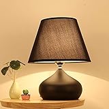 Nachttischlampe Modern Style Nachttischlampe, nette Schreibtisch-Lampe mit schwarzem Stoffschirm for Wohnzimmer Schlafzimmer Nachtischlampe (Color : Dimmer switch)