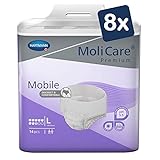 MoliCare Premium Mobile Einweghose: Diskrete Anwendung bei Inkontinenz für Frauen und Männer; 8 Tropfen, Gr. L (100-150 cm Hüftumfang), 8x14 Stück