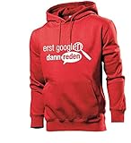 Generisch erst googlen dann reden Männer Hoodie Sweatshirt Rot XL