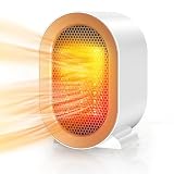 Heizlüfter Energiesparend, PTC-Heizlüfter Leise Keramik Heizung Einstellbare Konstante Temperatur, Tragbare Heizlüfter klein, Überhitzungs- & Kippschutz, für Büro, Heim, S