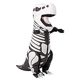 Erwachsene Unisex Skelett T-rex Ganzkörper aufblasbares Kostüm – Einheitsgröße
