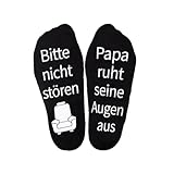 Geschenke für Männer Geburtstag,Geschenk Rentner Mann Socken mit Spruch”Bitte Nicht Stören Papa/Opa Ruht Seine Augen aus“Herren Ideen Lustige geburtstag Geschenksocken Weihnachtsgeschenke für V