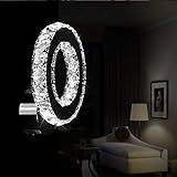 DAXGD Crystal Wandleuchten, LED Wandleuchte Kristall Lampe, K9 Crystal 16W LED Wandleuchte innen für Wohnzimmer Schlafzimmer, 6000K kaltweißes Licht