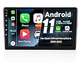CAMECHO Android 11 Autoradio mit Carplay Android Auto für Opel Astra H/Zafira B/Corse C D,9 Zoll Bildschirm Autoradio 2 DIN mit Navi/FM RDS/WiFi/Bluetooth und USB+Rückfahrkamera