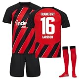 Generisch 23/24 Eintracht Frankfurt Fußball Trikots Shorts Socken Set für Kinder und Erwachsene, Hause Fussball Trikot Trainingsanzug Jungen Herren