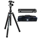 SIRUI Carbon Stative Kamera mit BG40 360 °Kugelkopf, Höhe 152cm,900g Leichtes Reisestativ mit Schnellwechselplatte für DSLR Camcorder,Max.Traglast 10kg,Traveler X-III