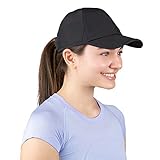 TrailHeads Laufkappe mit UV-Schutz | Kappe Damen | Damen Cap |Schirmmütze Damen - Schwarz
