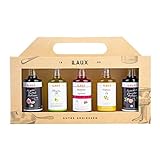 Essig Öl Geschenkset LAUX 5 x 40ml | 5 Sorten im Set: Olivenöl, Walnussöl, Balsam & Aperitif | Für Salate Oder Herzhafte Gerichte | Feinkost Geschenkset