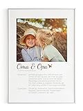 JUNIPICS® Personalisiertes Fotogeschenk für Oma & Opa - Definition mit eigenem Foto - Poster - Geschenk - Geburtstag - Wanddeko - Wandbild - ungerahmt (DIN A4 Poster (21x29,7cm),Oma & Opa-Definition)