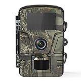 Wildkamera 16MP 1080P, Jagdkamera mit 940nm kein Glühen Nachtsicht Wildkamera mit 2.4'LCD 0.5s Auslösezeit IP66 wasserdicht für die Jagd Wildlife Scouting Garten Haus Sicherheit