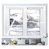 LIJINBO Thermo Cover Fenster-Isolierfolie,Tarpaulin-Isolierfenster-Film, Windows Transparent Film Winter Kaltschutz Winddicht Schalldicht (Color : Clear, Size : 2.7x2.5m)