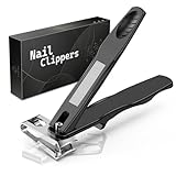 FERYES 360° drehbarer Nagelknipser für Senioren, Fingernagelknipser mit langem Griff für Männer und Frauen, ergonomischer Zehennagelknipser mit EZ-Griff für dicke Näg