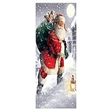 Skyeye. Weihnachtstür-Poster, Requisiten, Wandaufkleber, wasserdicht, selbstklebend, abnehmbare Türabdeckung für Weihnachten, Urlaub, Heimdekoration