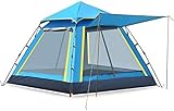 FMOPQ Dome Camping-Tents 2-3 Person Aluminum Ventilated Mesh Windows Portable Waterproof Tents for Camping Hiking Outdoor Activities Blue