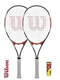 Wilson 2 x XL Tennisschläger Series + 3 Tennisbälle