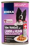 Edeka Feine Mahlzeit mit Lamm & Huhn, Nudeln und Karotten Hundefutter, 12er Pack (12 x 400g)