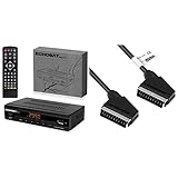 hd-line Kabelreceiver Kabel Receiver Receiver für digitales Kabelfernsehen 2990 Combo DVB-C + HDMI Kabel, 2990combo & mumbi 07480 Scartkabel Scartstecker 21-polig auf Schartstecker 21-polig, 1.40m