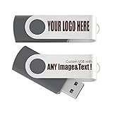 25 Stück Individuell Personalisiert USB Stick 32GB Werbeartikel Mit Firmen Logo Druck - USB 3.0 Grau