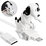Streunendes Hunde Ladekabel Hund Smartphone USB Kabel Ladegerät USB Daten Übertragung Mini Humping Spot Hunde Kabel für Typ C USB Ladekabel von Handy, Weiß