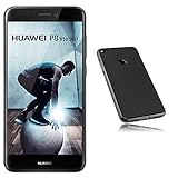 Huawei P8 Lite 2017 Smartphone (13.2 cm (5.2 Zoll) Full-HD Touchscreen, 16 GB, Android 7.0) black & mumbi UltraSlim Hülle für Huawei P8 Lite 2017