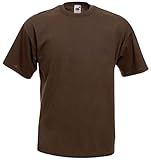 Fruite of the Loom Valueweight T-Shirt, vers. Farben XL,Chocolate