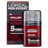 L'Oréal Men Expert Gesichtspflege gegen Falten, Anti-Aging Feuchtigkeitscreme für Männer, Sofortiger Anti-Augenringe- und Anti-Falten-Effekt, Vita Lift Feuchtigkeitspflege, 1 x 50 ml