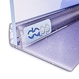 Duschdichtung 80cm | Dichtung für 3,5mm – 5mm Glastür Stärke | UK01 | Wasserablaufprofil Wasserabweisprofil | Duschkabinen Duschabdichtung Duschwand | Ersatzteile für Duschkabine | Transparent