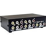 Duttek 4 Port AV Schalter AV Schalter Cinch Umschalter 4 In 1 Out Composite Video L/R Audio Auswahlbox für DVD STB Spielkonsolen