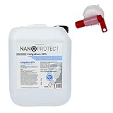 Nanoprotect Essigsäure 60% | Inkl. Auslaufhahn | Ideal als Reiniger und Entkalker | Für Haus und Garten | Premium Qualität – Made in Germany, 10 kg
